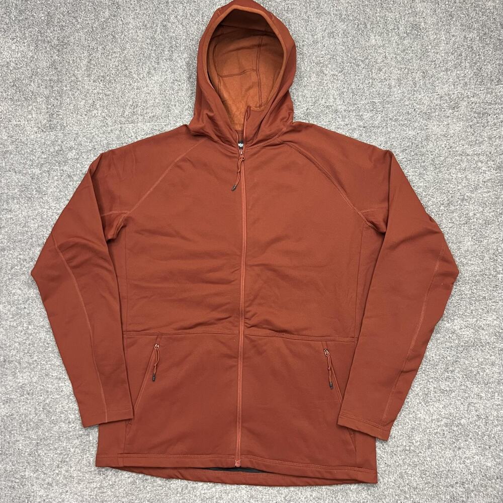 Vertx Jacket Mens Large Rust Hooded Full Zip Softshell Fleece Lined Outdoor